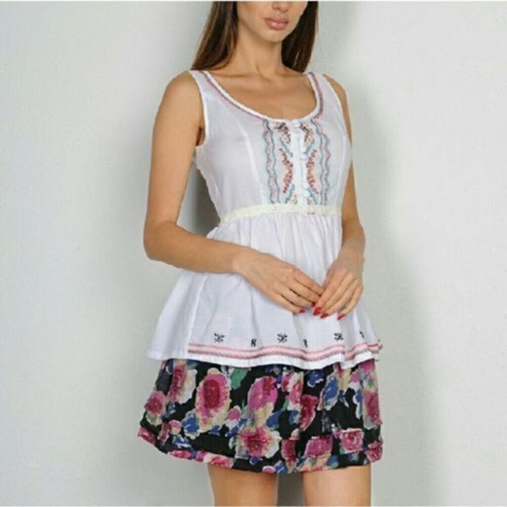 Embroidered Design Boho Top